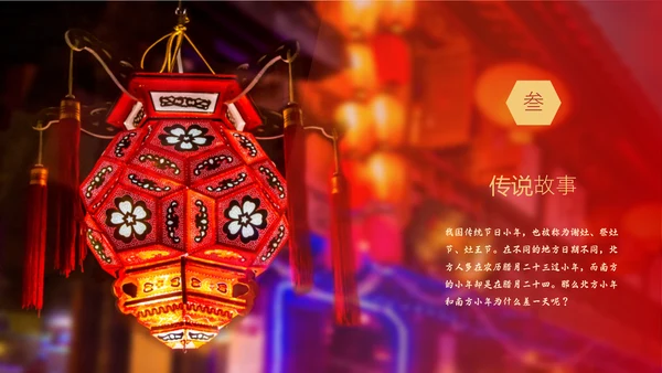 迎年小年灯笼通用PPT模板