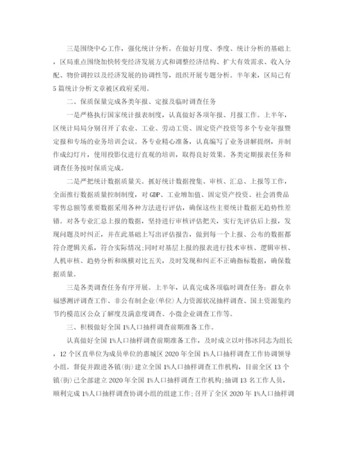 精编之数据统计员个人工作自我总结范文.docx