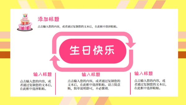 生日快乐主题通用PPT模版