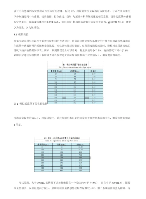 尿量监测仪《毕业论文》.docx