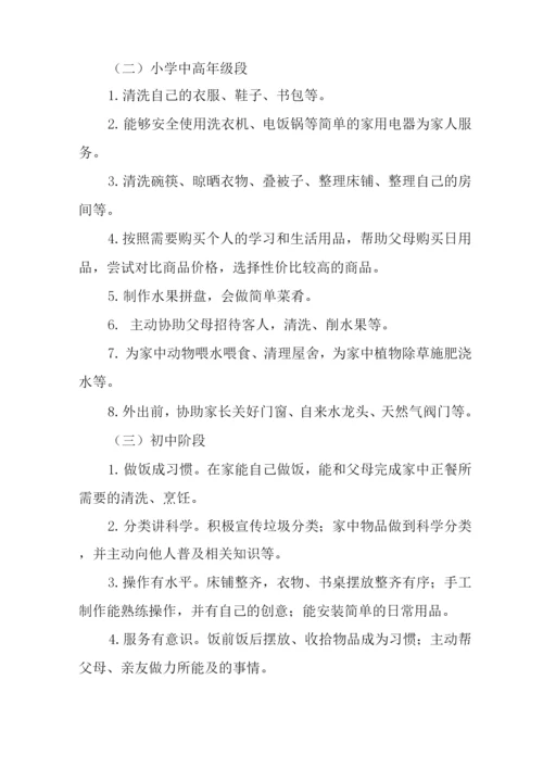 中小学生家庭劳动教育指导清单.docx