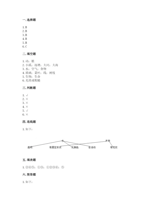 教科版一年级下册科学期末测试卷加精品答案.docx