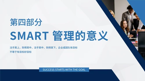 简约商务风SMART原则目标管理企业培训PPT模板