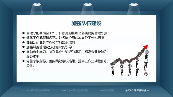 蓝色简约财务总监工作汇报PPT模板