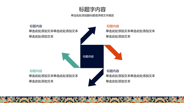 复古图案民族风格ppt动态模板