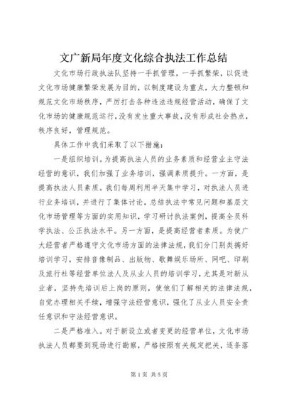 文广新局年度文化综合执法工作总结.docx