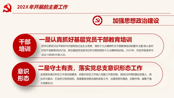 2020党支部党建工作汇报述职报告PPT