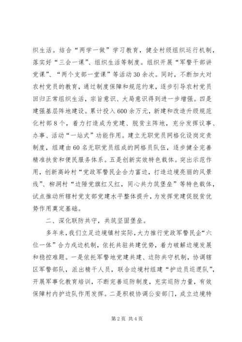 突出党建引领推进脱贫攻坚建强边境一线坚固堡垒.docx
