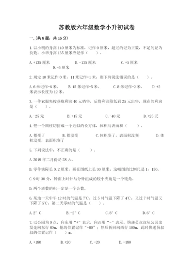 苏教版六年级数学小升初试卷精品【基础题】.docx