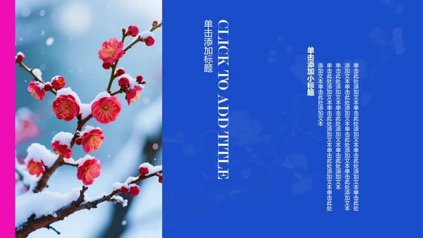 蓝粉色简约风活动介绍PPT模板