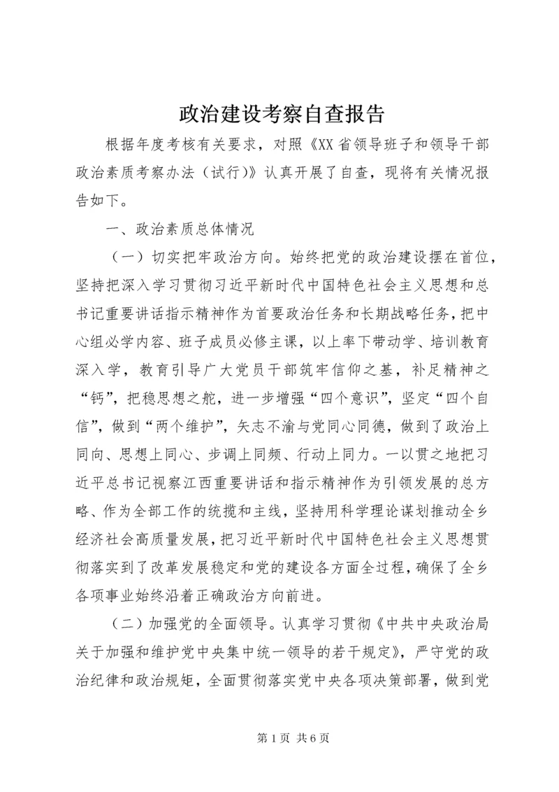 政治建设考察自查报告.docx