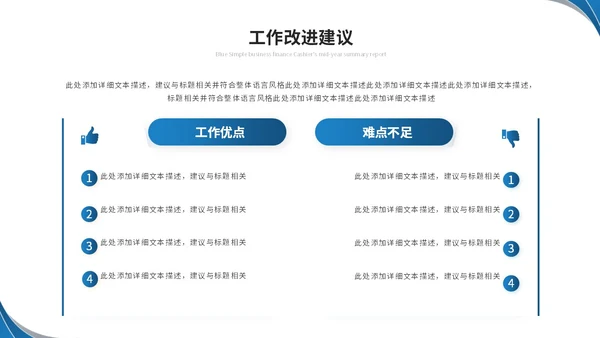 蓝色简约商务流体形状财务年中总结工作总结工作汇报ppt模板