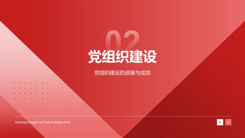红色简约风党建工作总结PPT模板