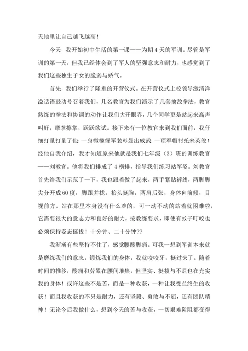 初中新生军训心得体会荐.docx