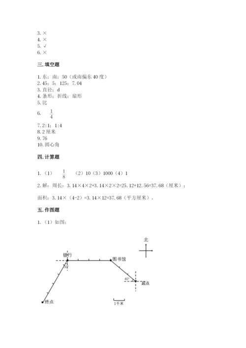 2022六年级上册数学期末考试试卷【各地真题】.docx