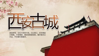 陕西西安古城旅游印象动态PPT