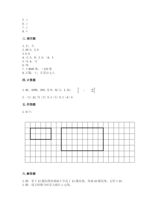 北师大版小学六年级下册数学期末检测试题（原创题）.docx