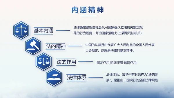 蓝色中国风法法律治讲座PPT动态模板