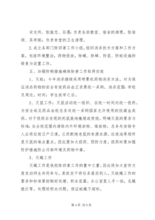 方上桥中学除四害工作计划 (3).docx