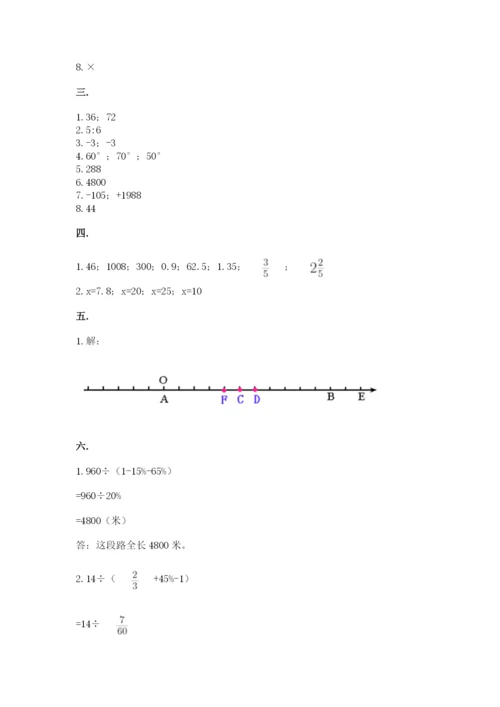 实用小学数学青岛版六年级下册期末测试卷【完整版】.docx