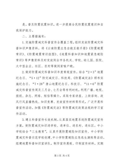 市防震减灾科普宣传工作自查报告 (2).docx