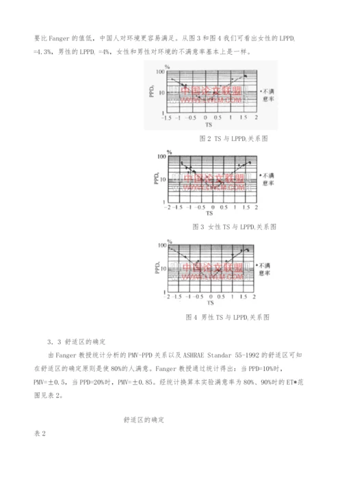 人体热舒适性的实验研究.docx