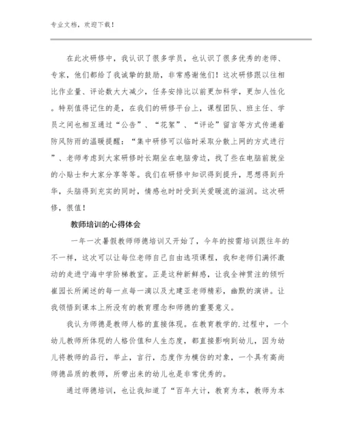 教师培训的心得体会范文13篇.docx