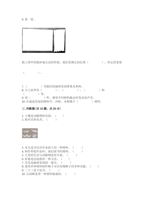 教科版科学二年级上册期末测试卷及参考答案.docx