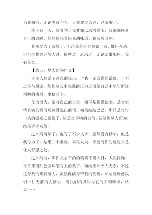 关于尽力而为的作文.docx