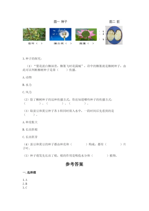 科学四年级下册第一单元《植物的生长变化》测试卷精选.docx