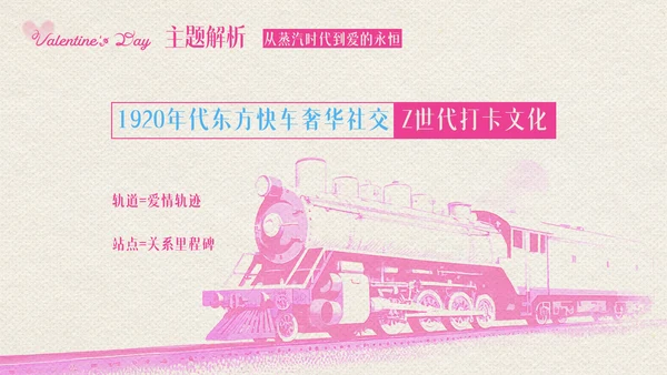 粉色创意情人节活动策划PPT模板