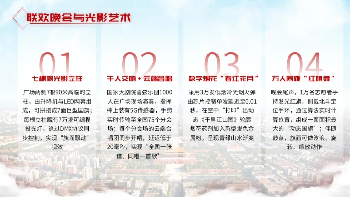 红色简约大气北京政府国庆宣传活动PPT模板