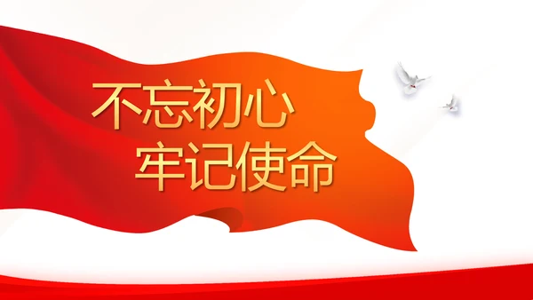 红色简约党建党支部总结学习教育PPT