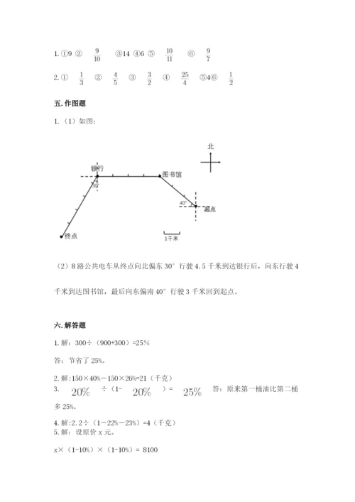 小学数学六年级上册期末模拟卷附答案（完整版）.docx