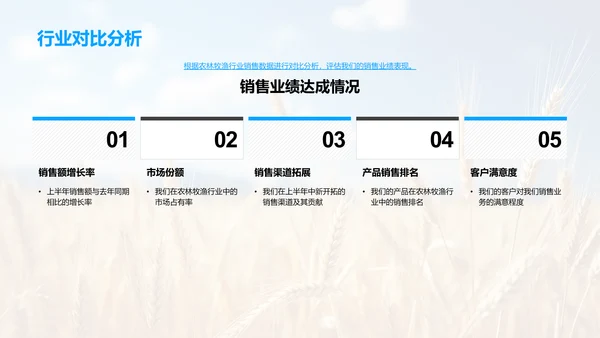 农产销售年中盘点