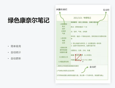 绿色康奈尔笔记