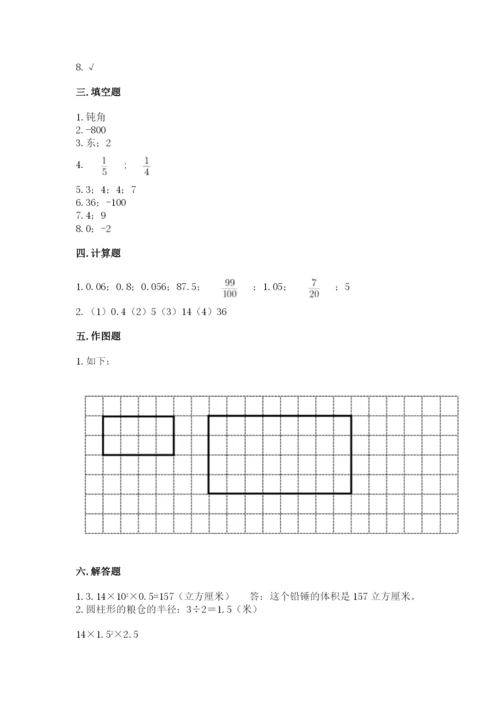 小升初数学期末测试卷及完整答案（网校专用）.docx