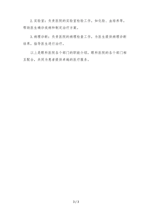 眼科医院组织架构部门职能.docx