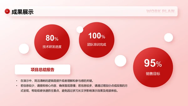 红色简约风下一步工作计划PPT模板