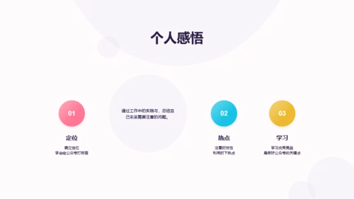 粉色渐变几何立体述职汇报PPT案例