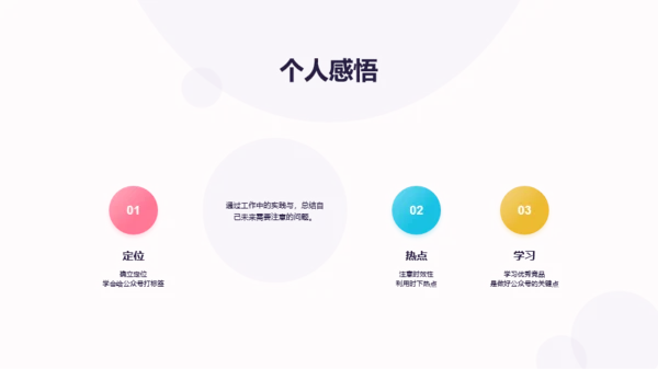 粉色渐变几何立体述职汇报PPT案例