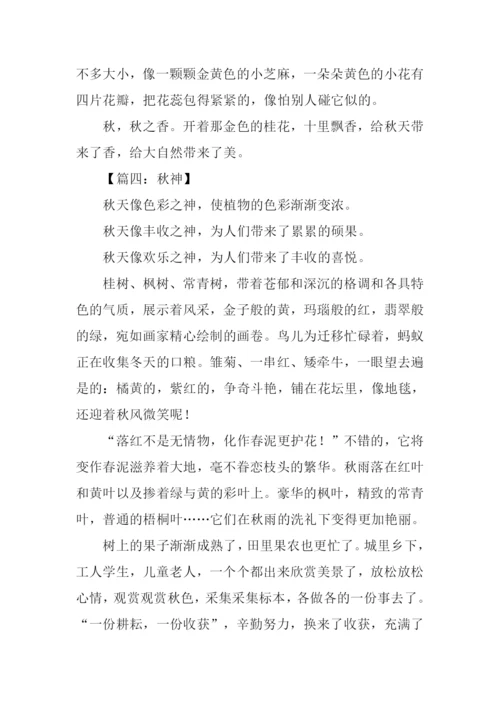 关于秋的作文300字.docx