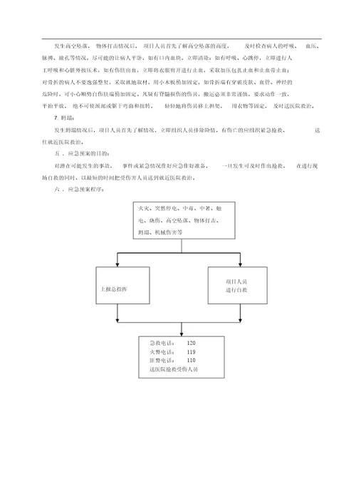 项目部安全应急预案