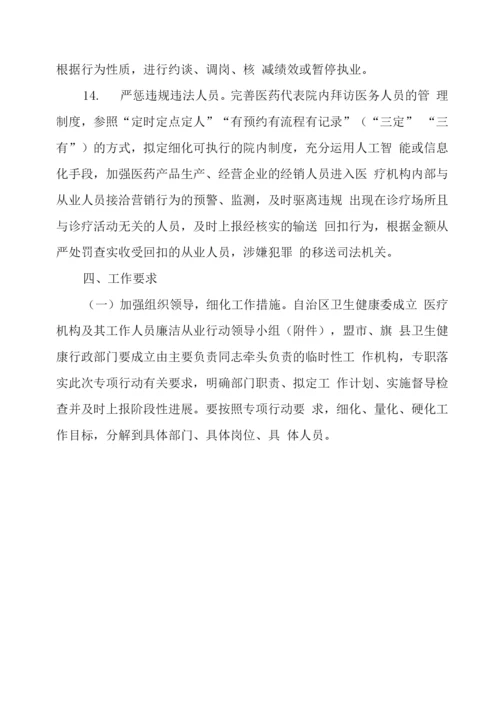 医疗机构工作人员廉洁从业行动计划(2021-2024年)工作方案.docx