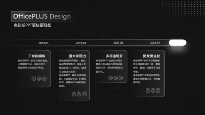 简约风流程关系4项PPT图文页