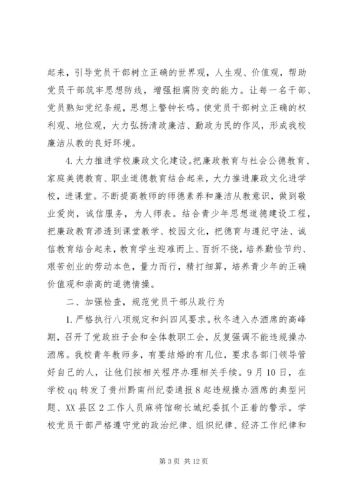 学院党风廉政建设自查报告【精选】.docx