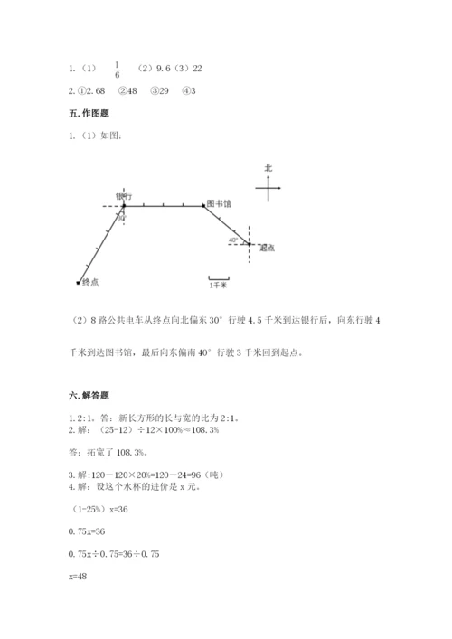 小学六年级上册数学期末测试卷（考点梳理）word版.docx