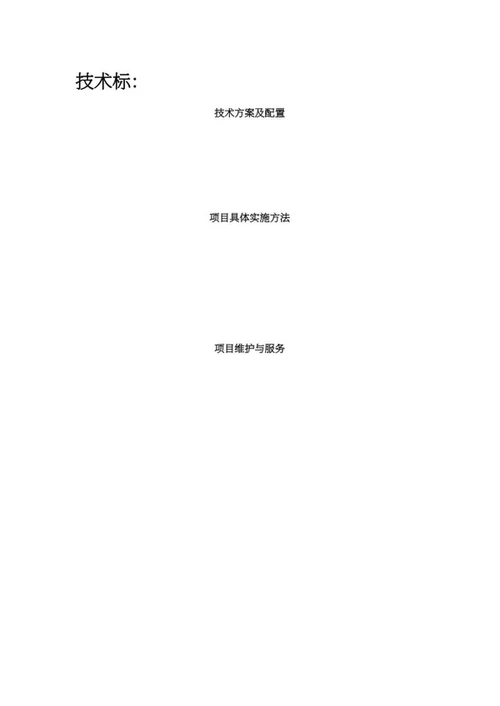 投标文件word模板