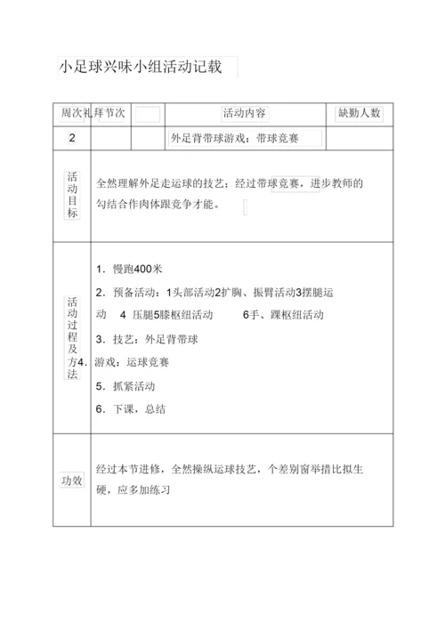 2022小足球兴趣小组活动记录.docx