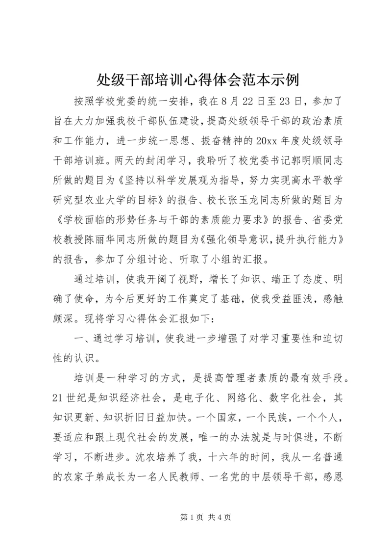 处级干部培训心得体会范本示例.docx